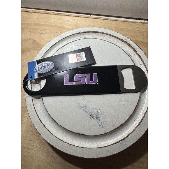Official Collegiate LSU Tigers Steel Bottle Opener NCAA - Picture 1 of 4